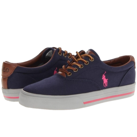 Polo Ralph Lauren Faxon low canvas boat shoes loafers sneakers slip ons size 9.5 - Picture 1 of 8